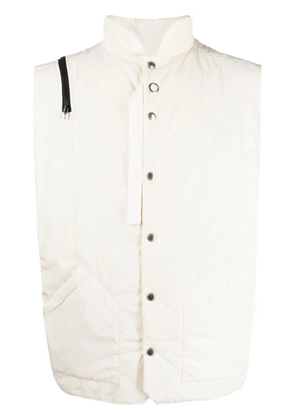 Takahiromiyashita The Soloist zip-detail padded gilet jacket - White