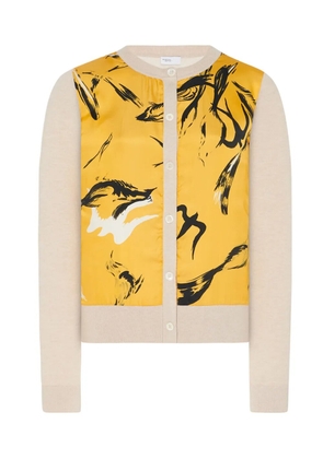 Rosetta Getty bird-print cardigan - Yellow