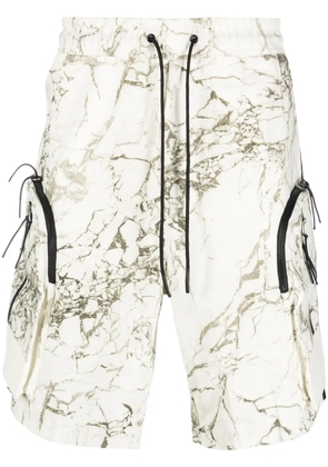 A-COLD-WALL* marble-print shorts - Neutrals