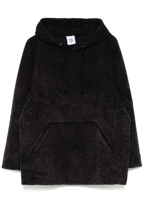 Stain Shade panelled hoodie - Black