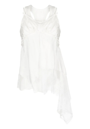 Goen.J lace-trimmed double-layer camisole - White