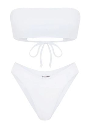 Let's Swim bandeau bikini top - White