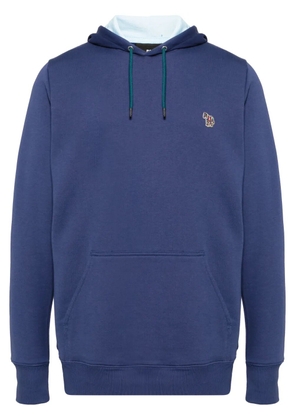 PS Paul Smith zebra logo organic cotton hoodie - Blue