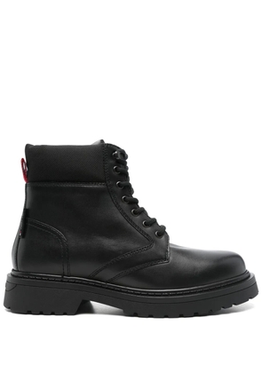 Tommy Jeans leather ankle boots - Black