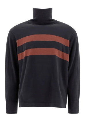 Ralph Lauren RRL turtleneck stripe cotton sweatshirt - Blue
