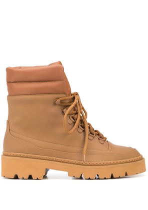 GIABORGHINI lace-up cargo ankle boots - Brown