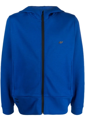 Tommy Hilfiger logo-print zipped hoodie - Blue