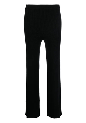 AERON straight-leg rib-knit trousers - Black