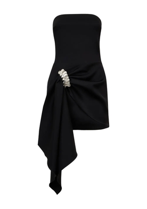 David Koma draped-hem mini dress - Black