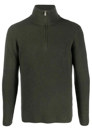 Dell'oglio stand-collar half-zip jumper - Green