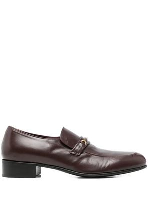 Husbands horsebit-detail leather loafers - Red