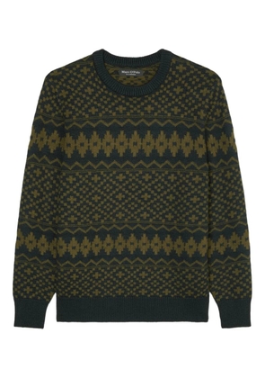 Marc O'Polo patterned crew-neck sweater - Blue