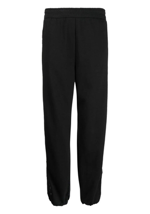 Goen.J cut out-detail track pants - Black