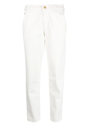 Emporio Armani mid-rise straight-leg trousers - White