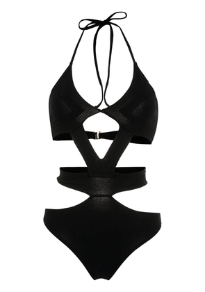 Amir Slama cut out-detail swimsuit - Black