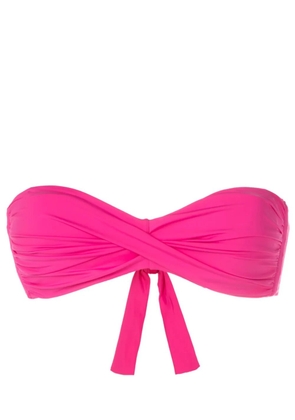 Amir Slama twist-detail strapless bikini top - Pink