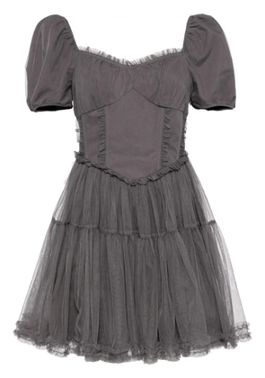 b+ab ruffled panelled minidress - Grey