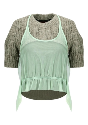 Andersson Bell ruffled knit top - BEI BEIGE