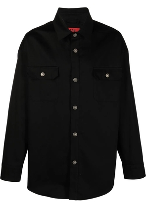 424 button-down fitted shirt jacker - Black