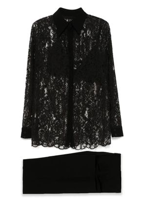 Saiid Kobeisy lace chemise with pants - Black