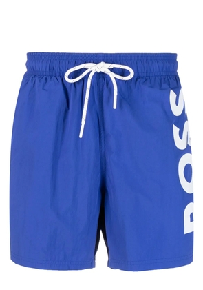 BOSS Octopus logo-print swim shorts - Blue