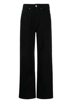 izzue high-rise straight-leg jeans - Black