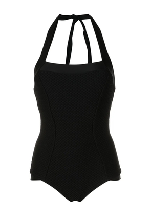 Amir Slama textured halterneck swimsuit - Black