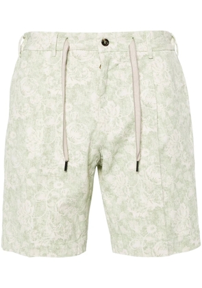 Dell'oglio floral-print cotton bermuda shorts - Green