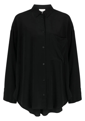 By Malene Birger Derris silk long-sleeve blouse - Black