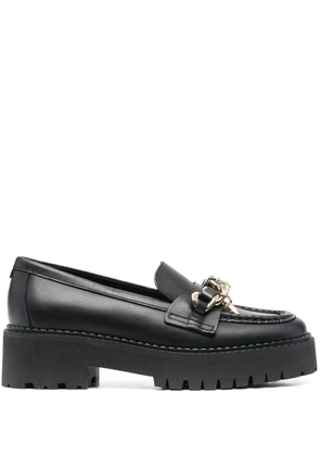Tommy Hilfiger 50mm chain-link detail loafers - Black