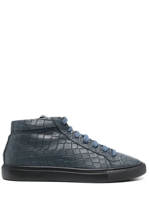 Hide&Jack croco-embossed high-top sneakers - Blue