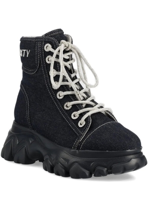 Miss Sixty denim lace-up high-top sneakers - Black