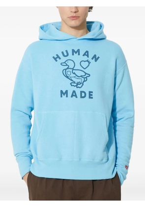 Human Made logo-print hoodie - Blue