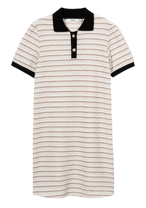 b+ab striped polo minidress - Pink