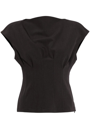 Goen.J ruched-detailing sleeveless top - Grey