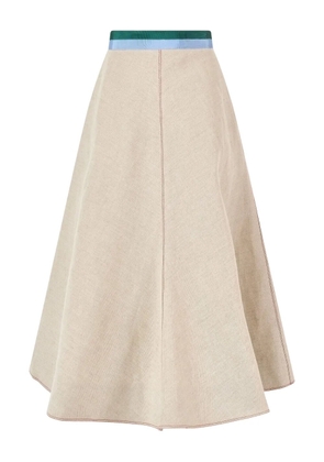 Rosie Assoulin Ribbon-detail A-line skirt - Neutrals