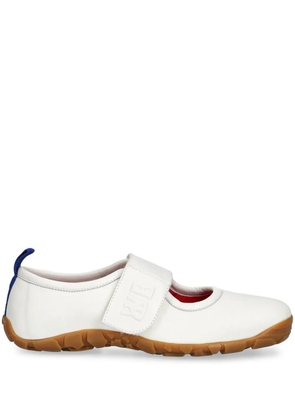 Wales Bonner leather strap ballet flats - White