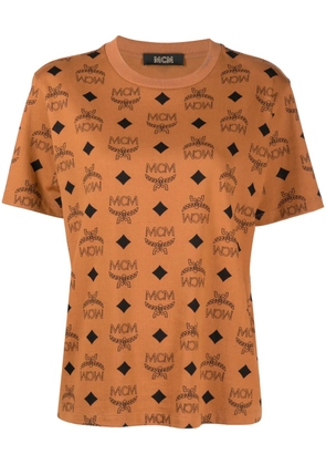MCM maxi monogram-print T-shirt - Brown