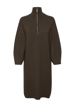 Gestuz zip-front mini dress - Brown