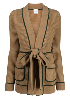 Madeleine Thompson Clover ribbed-knit cardigan - Brown