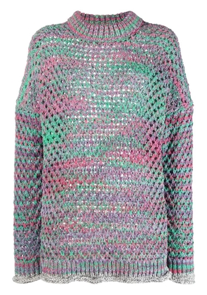 The Attico crew neck crocheted jumper - Pink