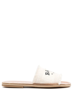 Bally logo-embroidered slide sandals - Neutrals