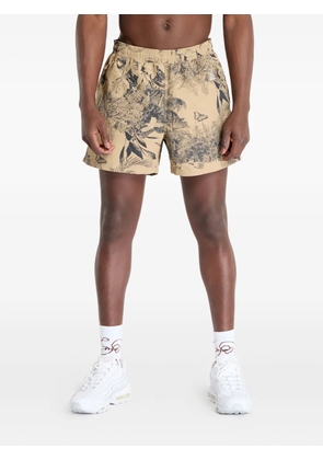 Nike floral-print elasticated-waist shorts - Neutrals