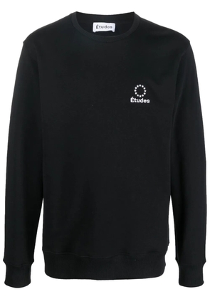 Études Studio embroidered-logo organic cotton sweatshirt - Black
