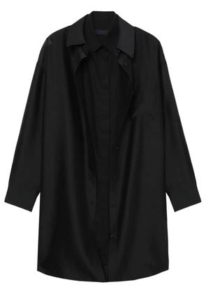 Juun.J layered longline cotton shirt - Black