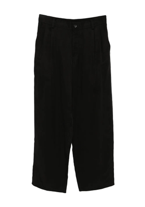CROQUIS pleated rolled-hem trousers - Black