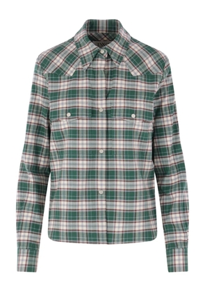 TWP check-pattern shirt - Green