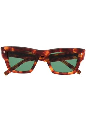 VALENTINO GARAVANI EYEWEAR Rockstud square-frame sunglasses - Brown
