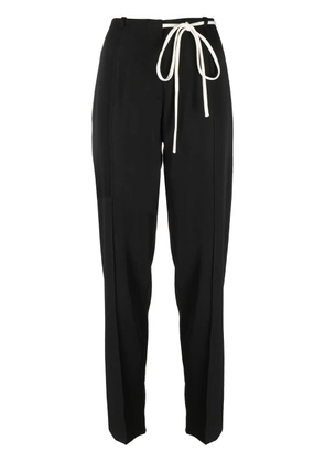 Sara Lanzi drawstring-fastening waistband trousers - Black