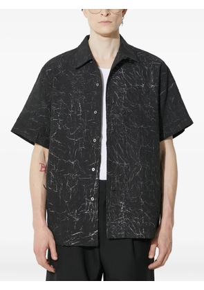Han Kjøbenhavn crackle-print short-sleeve shirt - Black